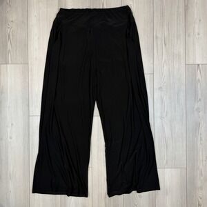 Sympli Women's 18 Black Pull On Pants Wide Leg Pockets Stretch